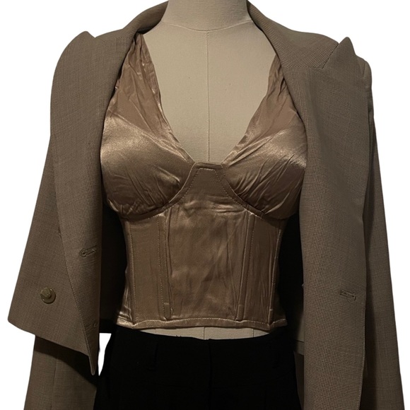 Golden champagne corset with lace up back from VRG GRL - Picture 5 of 7